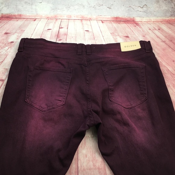 ➡️GOLDEN Distressed Slim Straight in Purple Size 38x33” - Picture 16 of 16